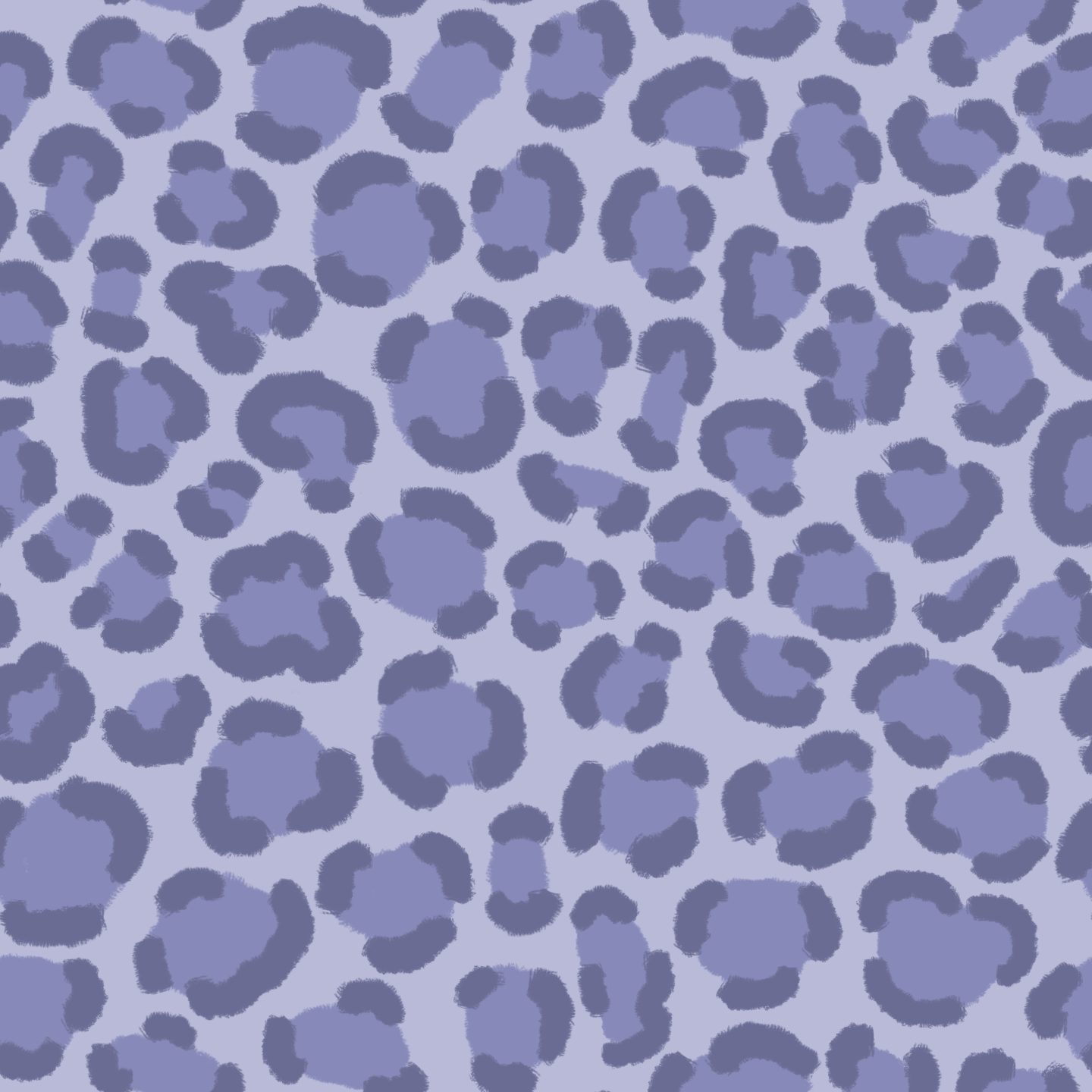 Lavender blue leopard print with soft painterly spots from Blush Safari for children’s fabric