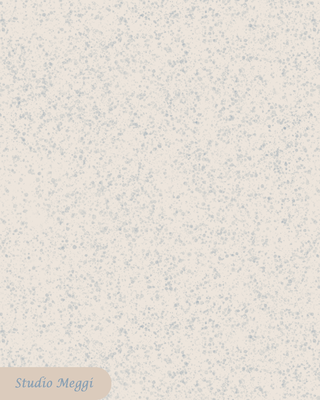 Dusty blue speckled blender pattern with soft organic flecks for children’s fabric and quilting from the Seigaiha Bloom 1975 collection by Studio Meggi.