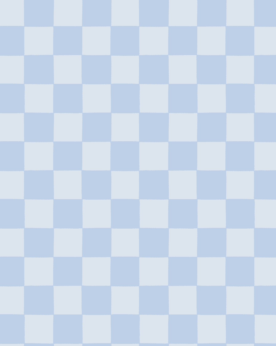 Meadow Gingham pattern from the Lavender Meadow collection by Studio Meggi, featuring soft blue and pale cream checks.